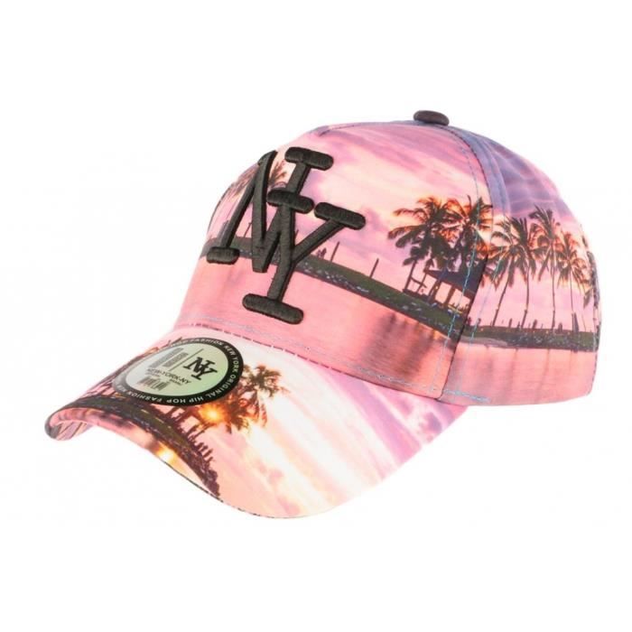 casquette ny rose homme