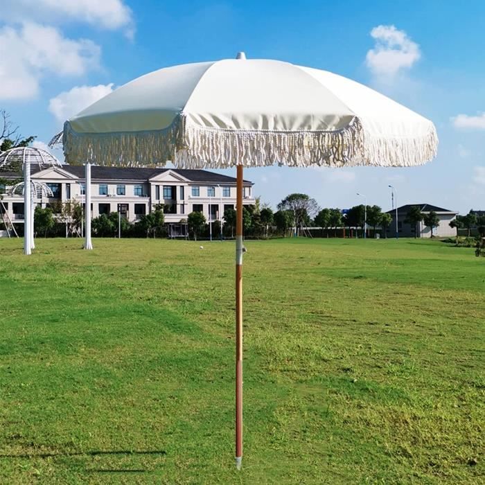 Parasol Inclinable 1,80m De Diamètre - Toile Polyester Résistante UV 35+ | Pour Jardin, Terrasse, Plage - 14