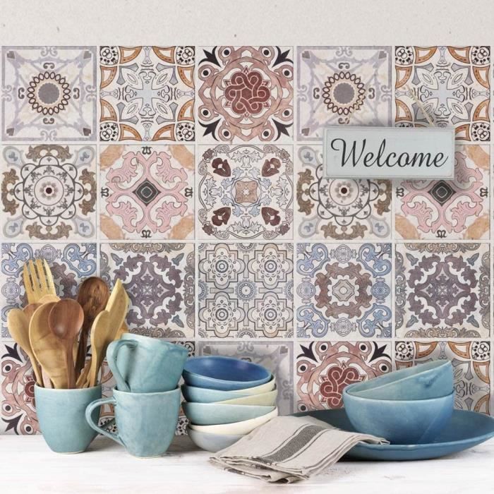 Hiser Adhésive Décorative à Carreaux pour Salle de Bains et Cuisine Stickers Carrelage, 24 Pièces Style marocain rétro de Luxe léger Imperméables Auto-adhésifs Décoration (Vert,10x10cm Hiser Adhésive Décorative à Carreaux pour Salle de Bains et Cuisine Stickers Carrelage, 24 Pièces Style marocain rétro de Luxe léger Imperméables Auto-adhésifs Décoration (Vert,10x10cm
