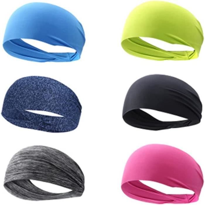 3 Bandeaux Sport Anti-Transpiration STEEL - Homme/Femme, Élastique Respirant Pour Running, Fitness, Yoga