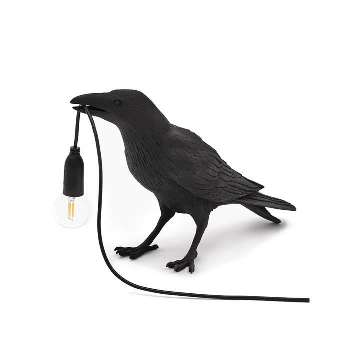 Lampe De Bureau Corbeau Noir Decoration Gothique Occulte Aille Unique Noir Achat Vente Sautoir Et Collier Lampe De Bureau Corbeau Noir Black Week