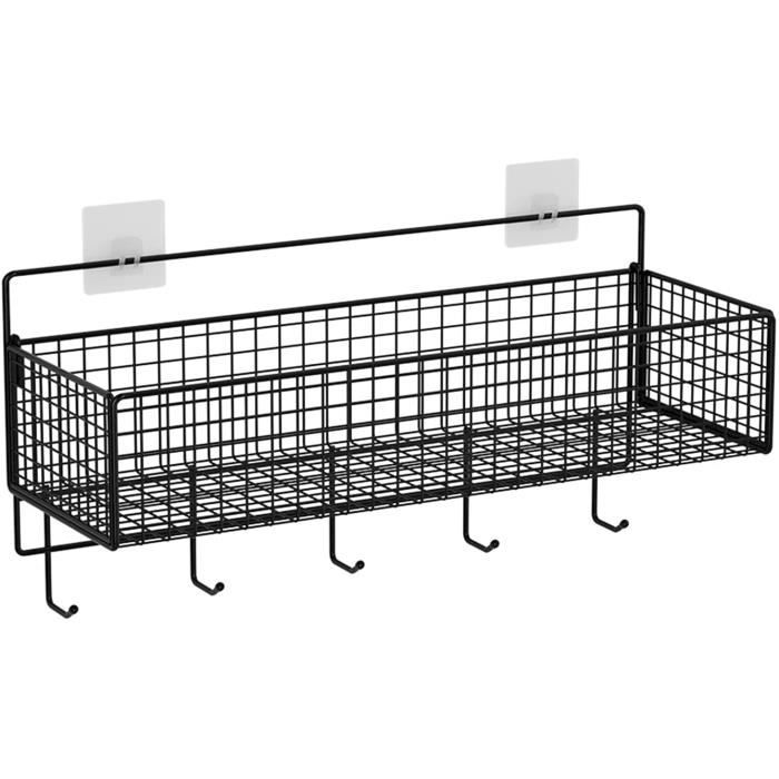 Support Magnétique Mural Noir – Organisateur Sans Perçage Pour Marqueurs Tableau Blanc, Stylos, Clés Et Accessoires Bureau/Cuisine