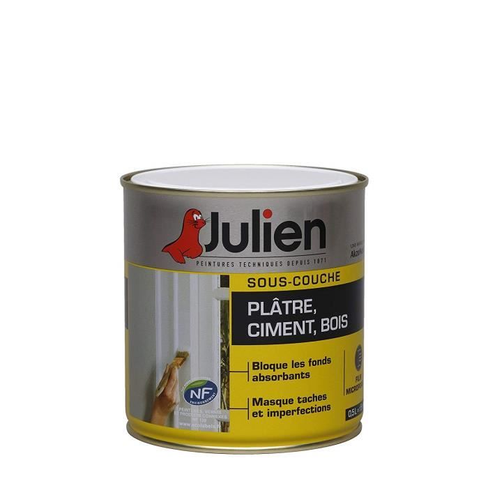 Sous Couche Julien Pour Platre Ciment Bois Blanc Mat 0 5l