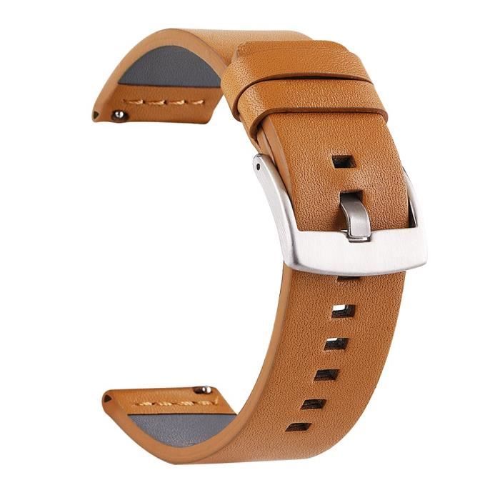 Bracelet de montre en cuir huileux d italie pour Garmin
