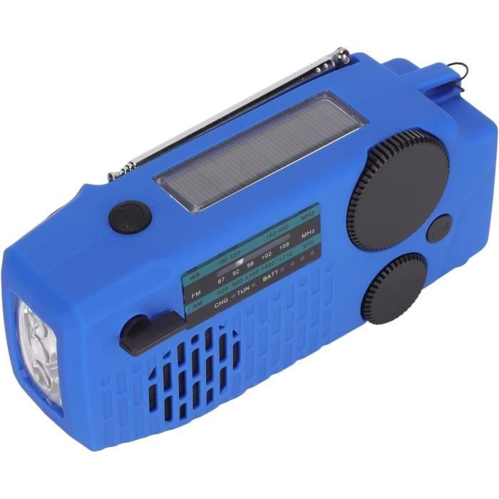 Radio D'urgence Multifonction ASHATA - Manivelle, Solaire, Lampe LED, Power Bank