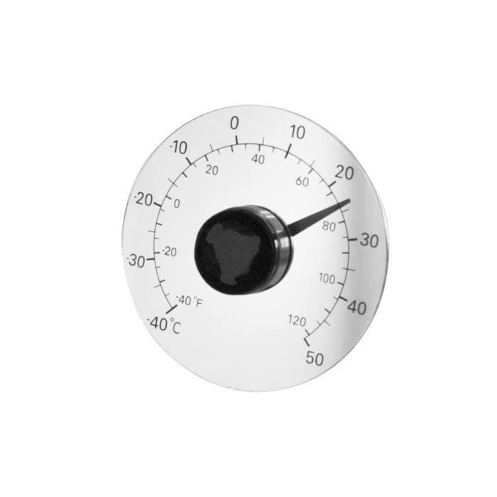 Thermomètre Extérieur Sans Pile Adhésif Pour Fenêtre -40°C à 50°C, Acrylique Transparent étanche - 10