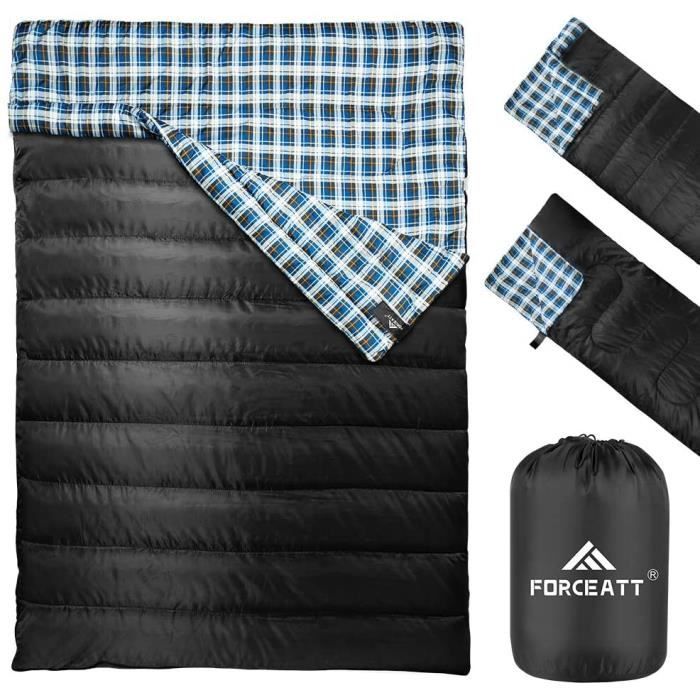 Sac de couchage en flanelle de coton pour adultesdoublure 100