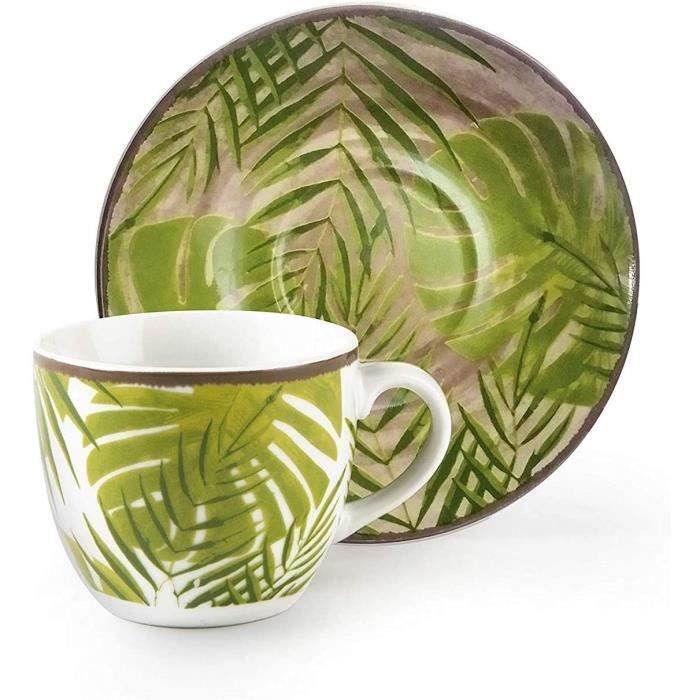 Set Tasses Café Excelsa Porcelaine 90ml Soucoupes Set 6 Tasses à Café Excelsa - Porcelaine, 90ml, Avec Soucoupes, Lave-vaisselle Lot Tasse Noel