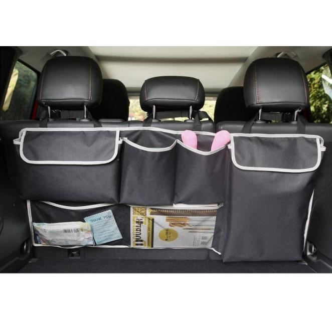 Boîte De Rangement Sous Siège Voiture En Cuir PU - Grande Capacité Avant/Arrière Compatible Model Y