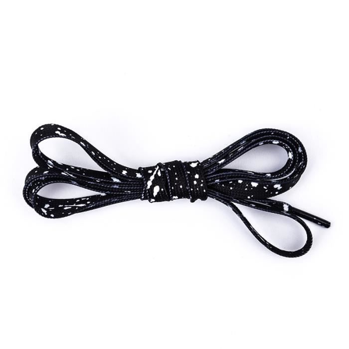 Valeur noir blanc Taille 160cm Lacet plat eclaboussures d encre lacets arc en ciel pour chaussures imprimer l Cdiscount Chaussures