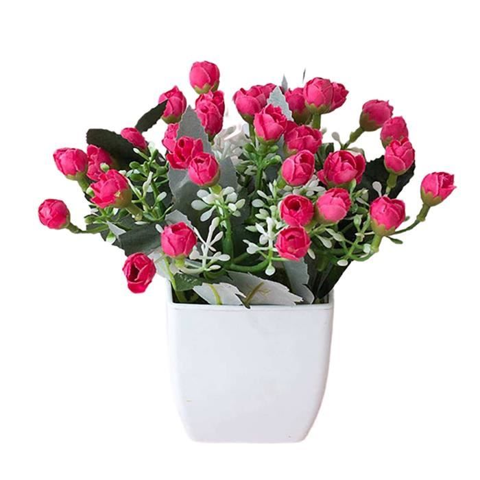 Plastique en Pot Fleur Artificielle Bonsaï Extérieur Intérieur Jardin Décor 