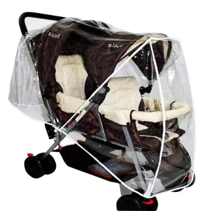 Housse De Pluie Transparente Pour Poussette – Imperméable, Résistante, Facile à Installer – Universal Pour Protéger Bébé Du Vent Et De La Pluie