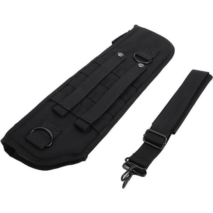 Étui De Transport Pour Fusil De Chasse En Cuir Véritable - Sac Bandoulière Rembourré, Marron Foncé, Réglable