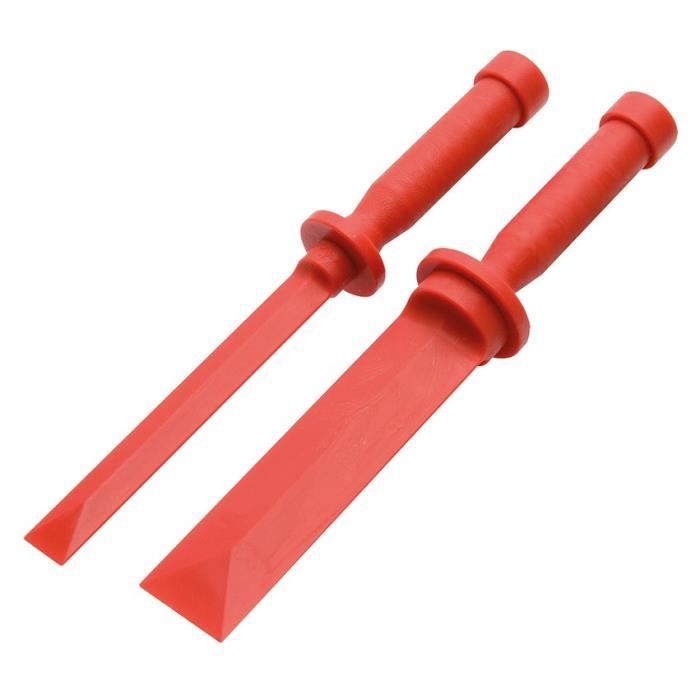 Grattoir manche plastique rouge 23 cm
