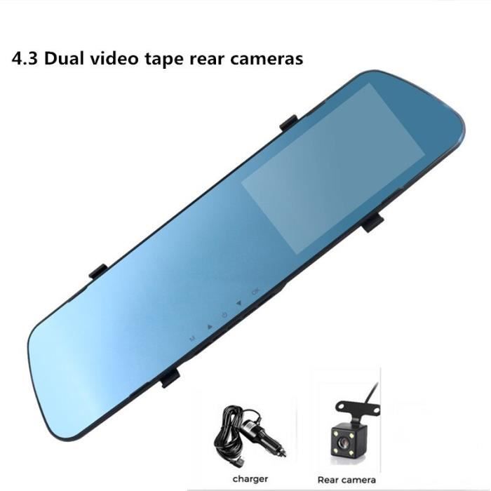 Dash Cam Caméra de tableau de bord avant et arrières enregistreur vidéo