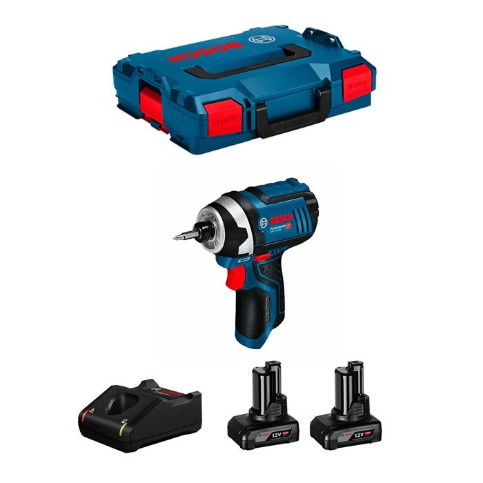Visseuse à Chocs BOSCH GDR 12V-105 (2 x 60 Ah + GAL12V-40 + L-Boxx 102)