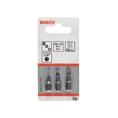 Set de 3 embouts de vissage Extra dur PH2 PZ2 S1.0X5.5 25 mm BOSCH 2607001766 - vue 7