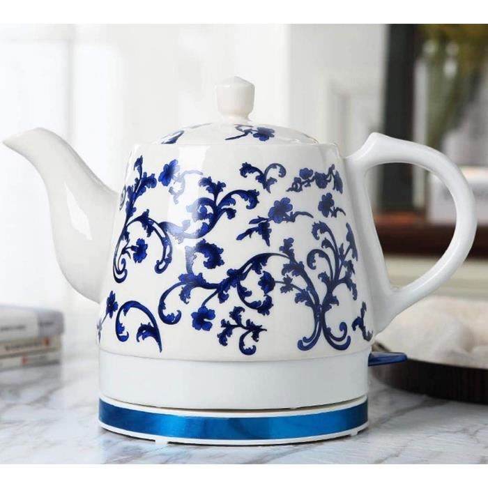 Bouilloire à Thé Vintage En émail - Motif Floral - 2,5 L - Poignée Froide - Compatible Toutes Plaques (induction, Gaz, électrique) - 4