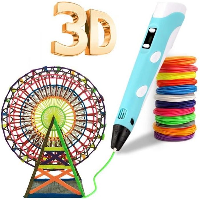 Stylo d'impression 3D avec chargement USB, stylo 3D avec recharges