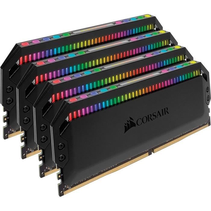 Mémoire Corsair Dominator Platinum RGB 32Go (4x8Go) DDR4 3600MHz C18 ...