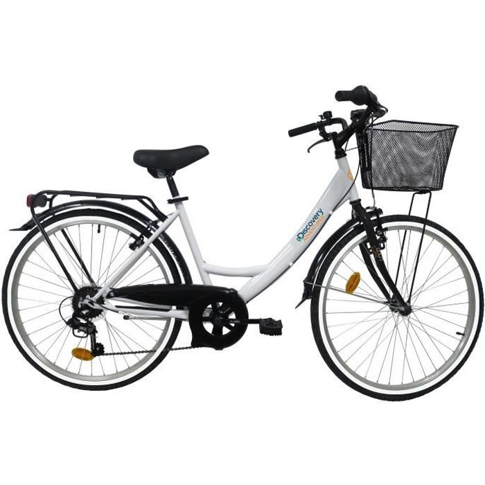 Velo de ville VTC 26 Femme Discovery Adventures 6 Vitesses Shimano TY21 Equipement Complet City Cdiscount Sport
