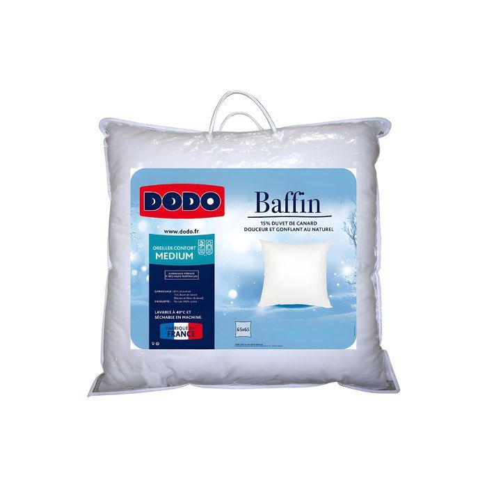 Oreiller Dodo Naturel Duvet Baffin 65x65cm Achat Vente