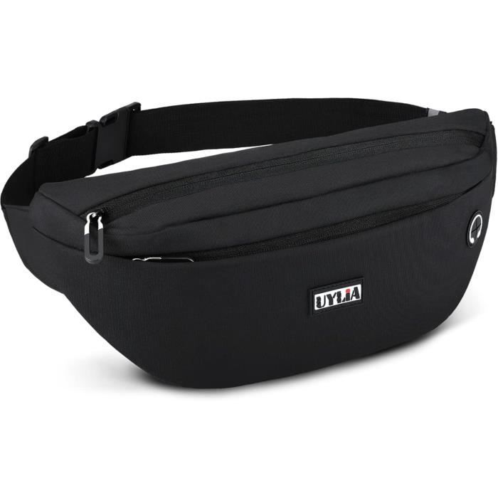 Sac Banane Unisexe étanche - Multi-poches Réglable - Nylon Noir - Neuf Eryal Bran