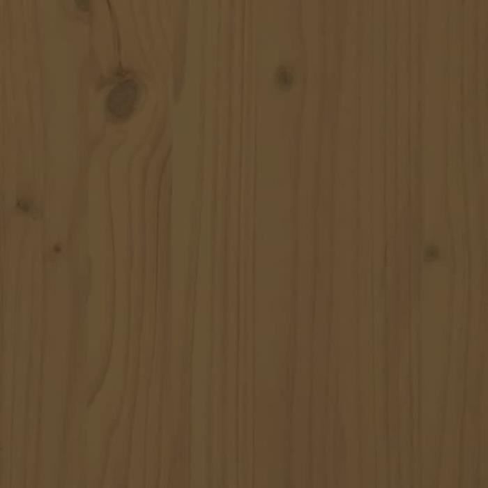 bibliothèque/cloison en bois massif - fafeicy - marron miel - 60x35x91 cm - 4 étagères - style campagne