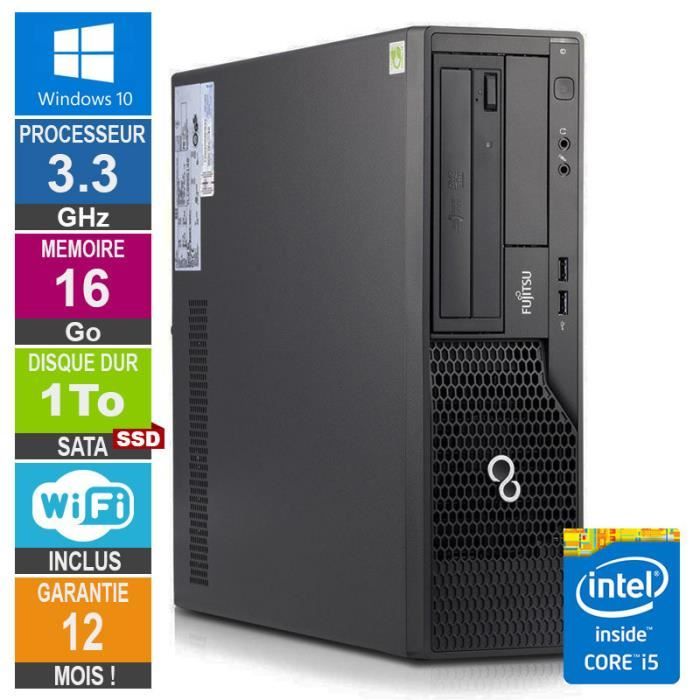 PC Fujitsu E500 E85+ DT Core i5-2500 3.30GHz 16Go-1To