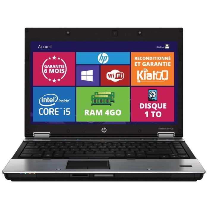 ORDINATEUR PORTABLE HP ELITEBOOK 8440 CORE I5 4GO RAM 1TERA DISQUE DUR WIFI GARANTIE 6 MOIS PC PORTABLE