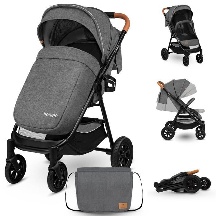 Lionelo Poussette Compacte Bebe Bell Pliable Reglable Avec Accessoires Gris Cdiscount Puericulture Eveil Bebe