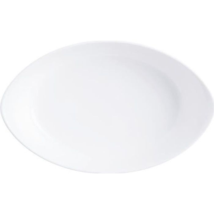 Plat à four ovale - LUMINARC - Smart Cuisine Carine - Résiste 250°C - Opale culinaire extra-léger - 25x15 cm