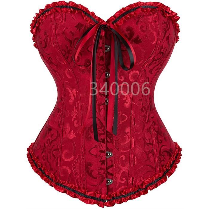 Corset Bustier Femme En Satin Avec Lacets - Style Rétro Et Sexy - Ajustable Pour Une Silhouette Sculptée
