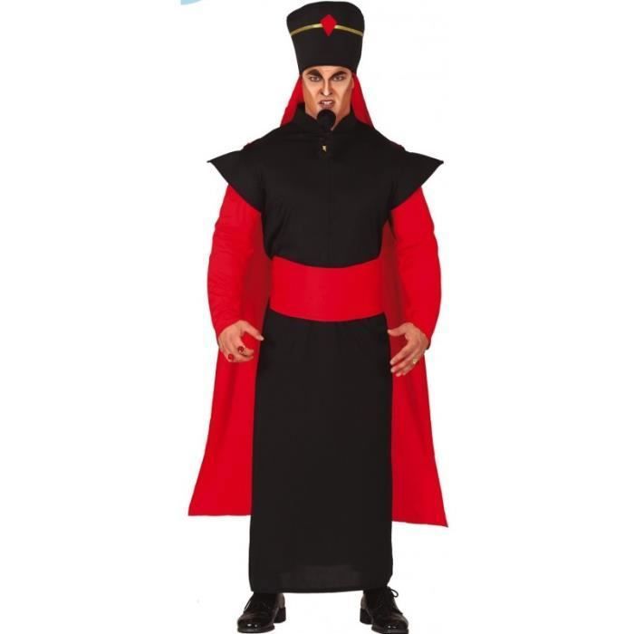 déguisement sorcier jafar pour homme - fiestas guirca - costume aladdin - noir - adulte - tissu