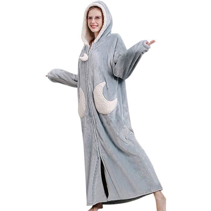 peignoir a fermeture eclair