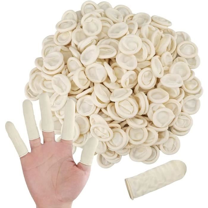 Lot De 50 Doigtiers En Latex Étanches Et Antistatiques ZORVYN | Protection Pour Pansements, Bricolage, Soins Des Mains - Taille Unique