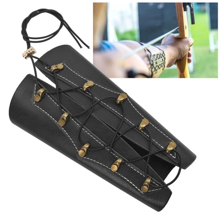 Protège-pouce Tir à L'arc Protège-Pouce Pour Tir à L'Arc Traditionnel – Laiton Et Cuir, Largeur Réglable – Avec Lanière Anti-Perte Déclencheur Arc Pouce Laiton