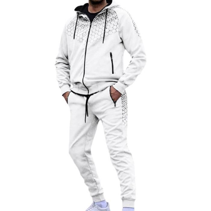 Sweat à Capuche Homme Quart Zip - Polaire Épaisse, Grandes Poches - Pour Sport Et Plein Air Hiver