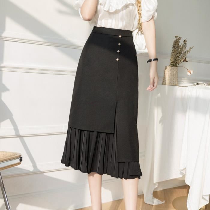 Jupe Femme Taille Haute Noire - Wet-seal - Taille S - Occasion Très Bon État