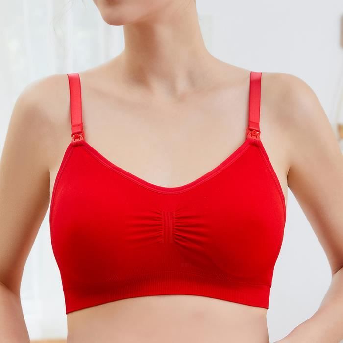 Blingko BrassièRe Sport Femme Soutien Gorge Sans Armature Tricot Push Up Bra Vest Grande Taille Couleur Unie Crop Top Soutien-Gorge Dos Nu Débardeur Vêtements Pour Fitness Jogging Yoga Course