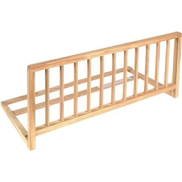 NIDALYS -Barrière de lit bois naturel 90 cm - Norme BS