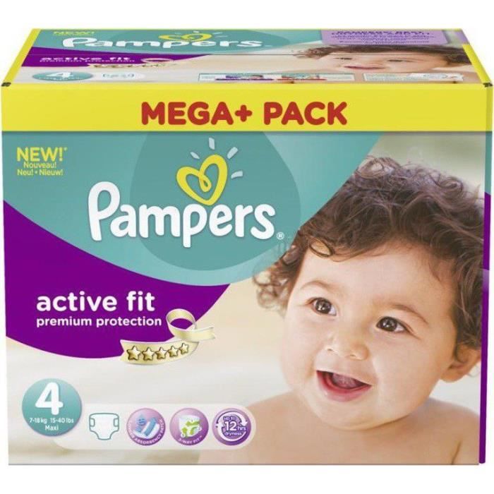 164 Couches Pampers Active Fit Premium Protection taille 4 Cdiscount