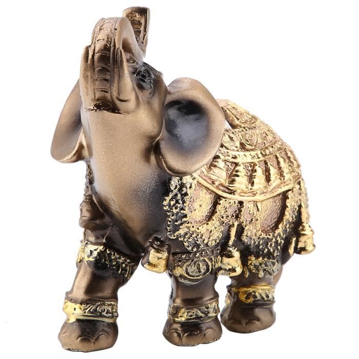 Statue Poisson Argent Feng Shui BRABUD - Résine Dorée 16cm - Symbole Richesse Et Chance - Décoration Bureau