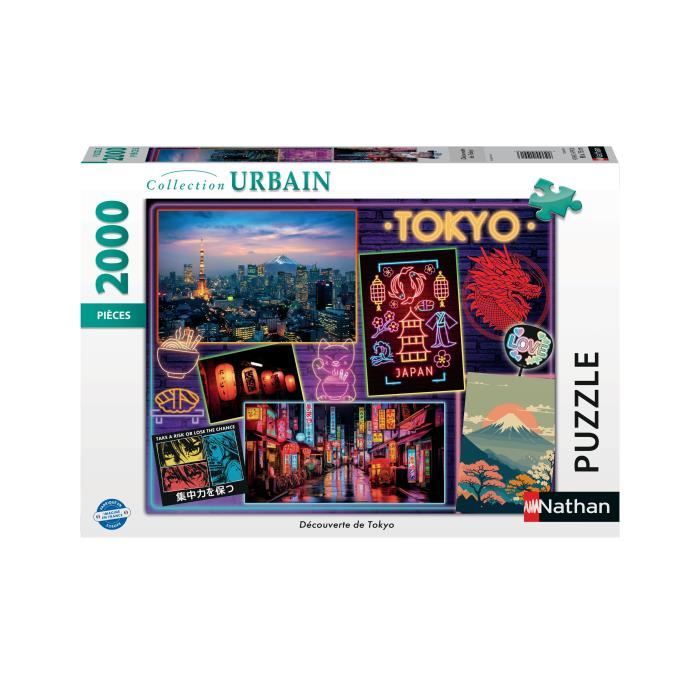 Nathan-Puzzle 2000 pièces - Découverte de Tokyo-4005555010913-A partir de 14 ans