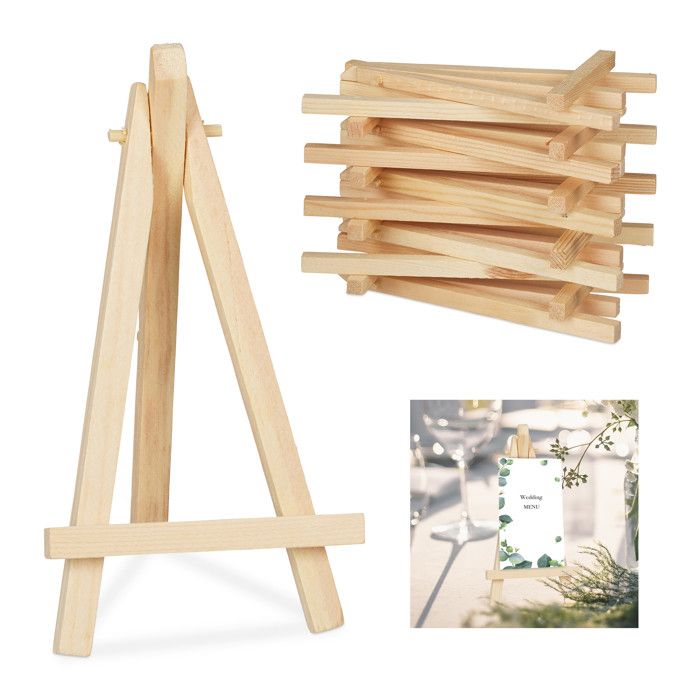 Chevalet De Table Relaxdays En Bois - Réglable En Hauteur Et Angle, Pliable, Support Pour Peinture Et Cartes - 6