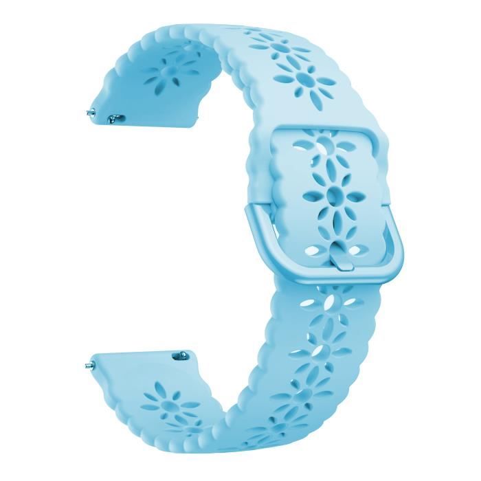 Bracelet De Montre En Silicone Noir - Largeur 22 Mm, Type 2 Pièces, Neuf Avec étiquettes
