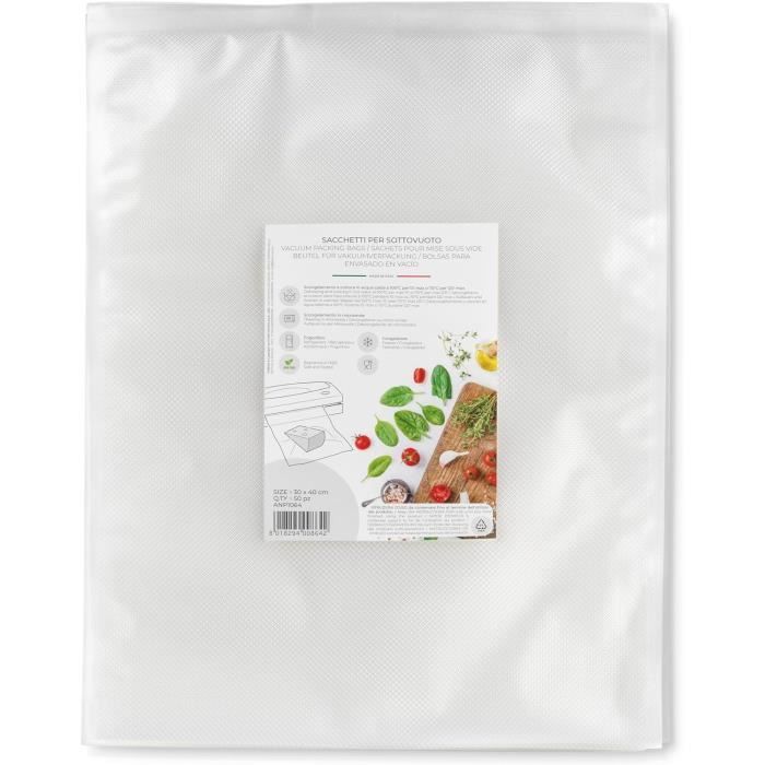 Sacs Sous Vide Gaufrés 150x200mm (100 Unités) - Usage Alimentaire Pour Toutes Machines
