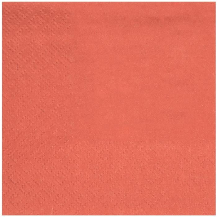 Serviette Cocktail Brique/Terracotta 21 x 20 cm (x25) REF/7641