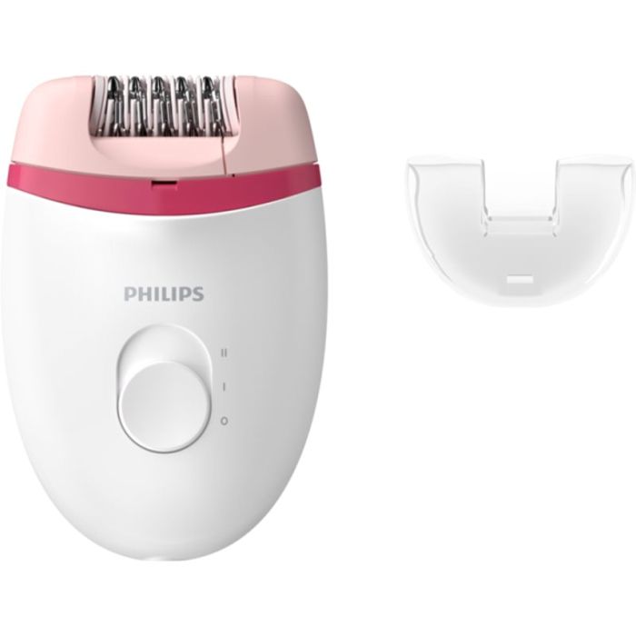 Épilateur Philips Satinelle Essential 15 V Conception ergonomique Autonomie 40 min