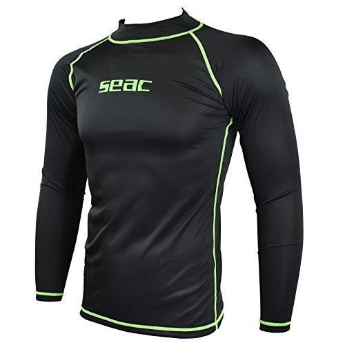 Seac T-Sun T-shirt anti-UV homme manches courtes noir - Protection UV 97 5%